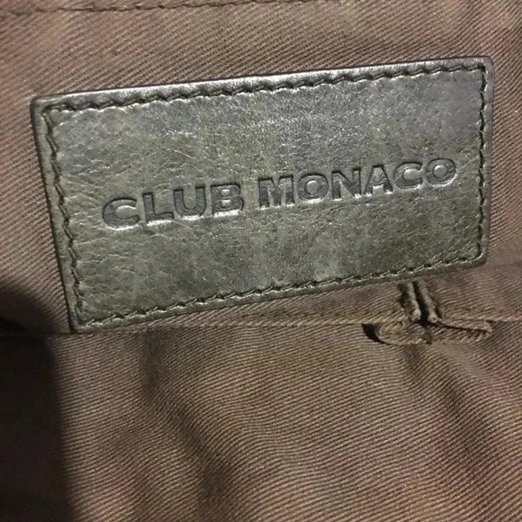Club Monaco brown distressed leather satchel bag - Picture 7 of 8